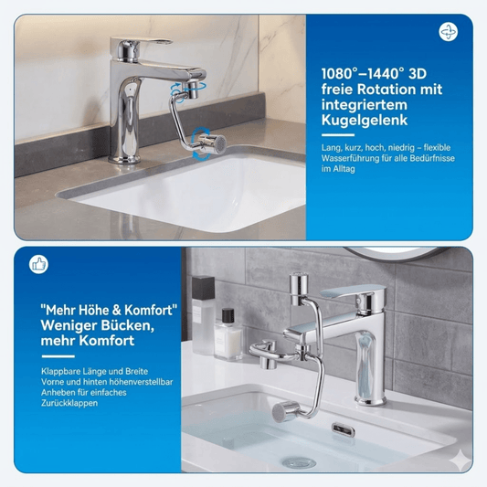 AquaControl™ – Drehbarer Wasserhahnaufsatz - Klarwen